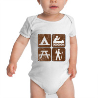 Outdoor Activities Distressed   Outdoors Baby Bodysuit | Artistshot