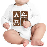 Outdoor Activities Distressed   Outdoors Long Sleeve Baby Bodysuit | Artistshot