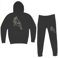 Colorful Line Work Girl Premium Hoodie & Jogger Set | Artistshot