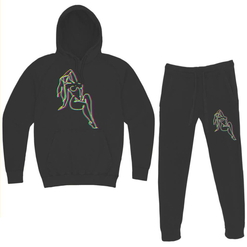 Colorful Line Work Girl Premium Hoodie & Jogger set by AuturoMedero | Artistshot