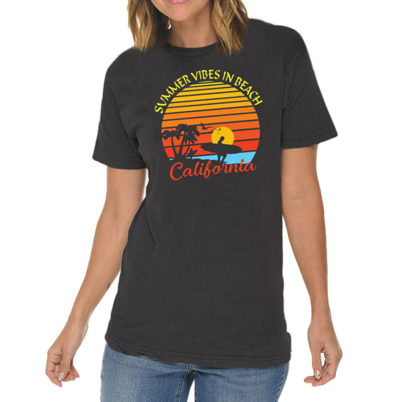 Summer Vibes Surfing Vintage T-shirt | Artistshot