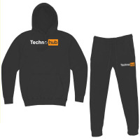 Techno Music Minimal Hard Clubbing Funny Festival Hub Dj T Shirt Hoodie & Jogger Set | Artistshot