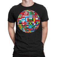 World Country Flags Globe Map Traveler Geography Funny Gifts T-shirt | Artistshot