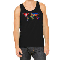 World Flag Map Globe Travelers Atlas Birthday Gifts Tank Top | Artistshot