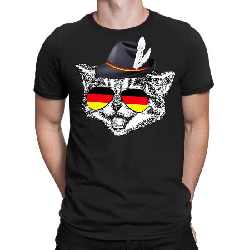 Cute Cat German Flag Oktoberfest Pride Germany Festival T-shirt | Artistshot