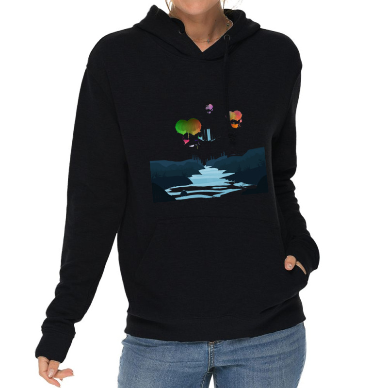 Steampunk T  Shirt Steampunk Balloon Ship Sailing Over The Land T  Shi Lightweight Hoodie | Artistshot