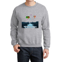 Steampunk T  Shirt Steampunk Balloon Ship Sailing Over The Land T  Shi Crewneck Sweatshirt | Artistshot