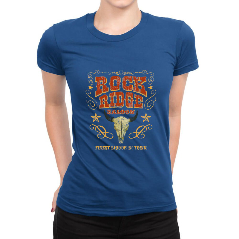 Rock Ridge Saloon, Distressed    Blazing Saddles Ladies Fitted T-Shirt by sunlightafterdark | Artistshot