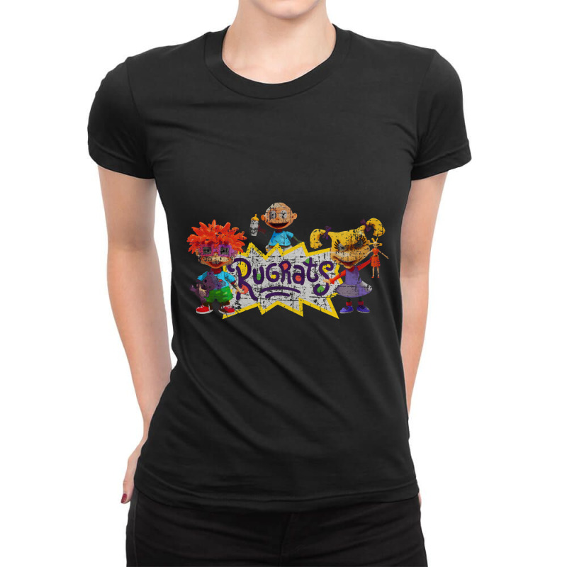 Rugrats, Distressed   Rugrats Ladies Fitted T-Shirt by sunlightafterdark | Artistshot