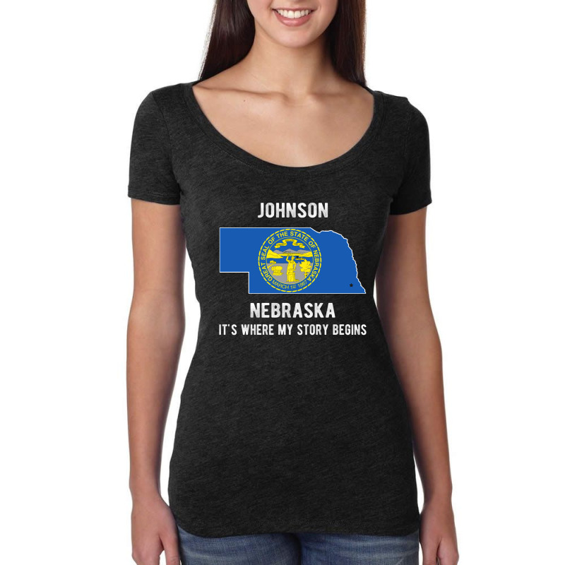 Johnson It's Where My Story Begins Women's Triblend Scoop T-shirt by thanchashop | Artistshot