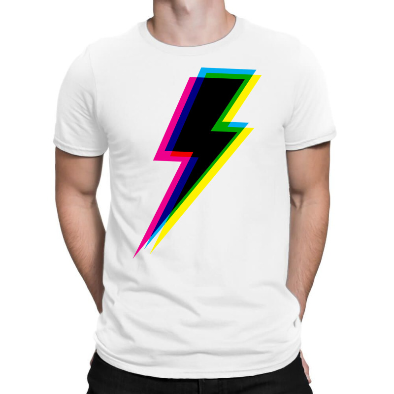 Cmyk Lightning (black) T-Shirt by cm-arts | Artistshot