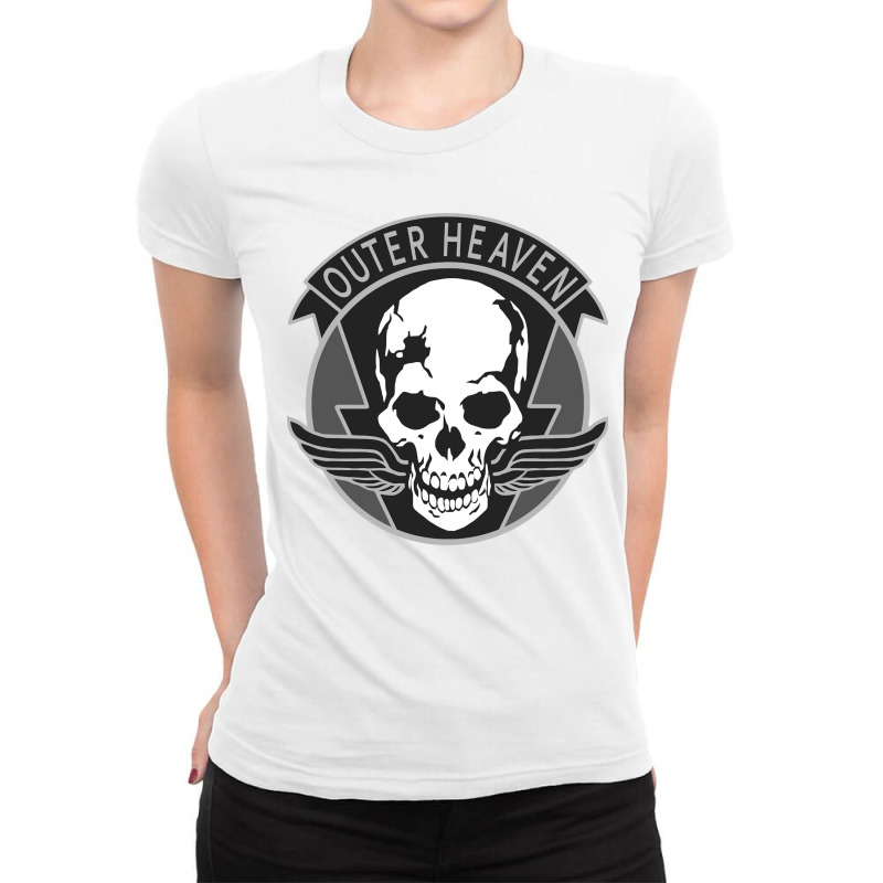 Metal Gear Solid Outer Heaven Ladies Fitted T-Shirt by cm-arts | Artistshot