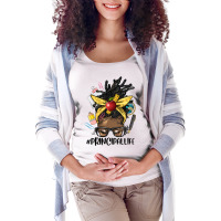 Afro Messy Locs Bun Principal Life Maternity Scoop Neck T-shirt | Artistshot