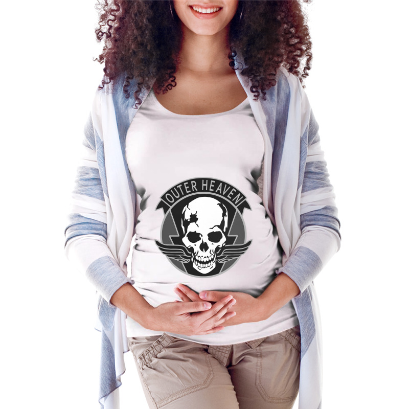 Metal Gear Solid Outer Heaven Maternity Scoop Neck T-shirt by cm-arts | Artistshot