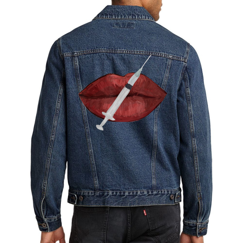 Nurse Injector Lip Filler Injections Cosmetics Tee Men Denim Jacket | Artistshot