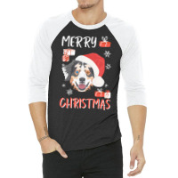 Australian Shepherd Funny Australian Shepherd Christmas 3/4 Sleeve Shirt | Artistshot