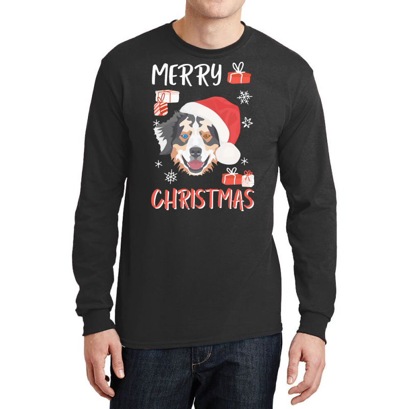 Australian Shepherd Funny Australian Shepherd Christmas Long Sleeve Shirts by bartolettikacey | Artistshot