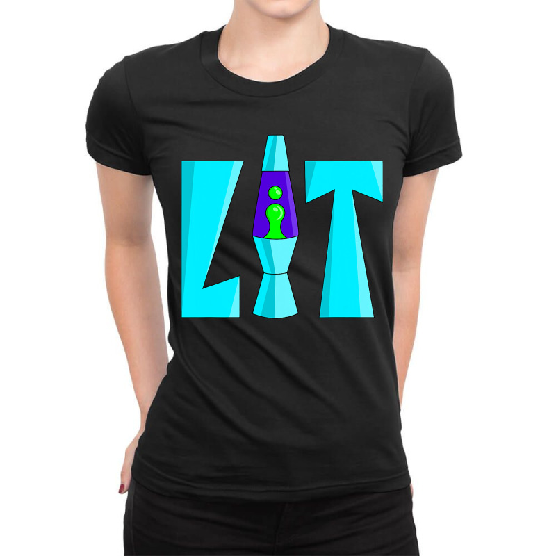 Lit Lava Lamp Drippy Retro 80's 90's Graffiti Ladies Fitted T-Shirt by new121 | Artistshot