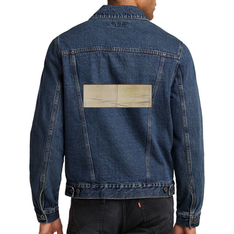 Maruyama Okyo, Cracked Ice, A 2 Fold Screen Painting Men Denim Jacket | Artistshot