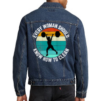 Womens Every Woman Should Know How To Clean Tank Top Weight Lifting Ta Men Denim Jacket | Artistshot