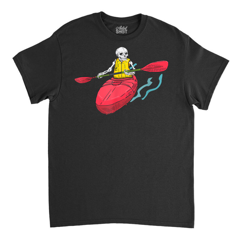 Skeleton Canoeing Halloween Kayaking Boating T Shirt Classic T-shirt | Artistshot