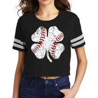 Baseball St Patricks Day Boys Men Catcher Pitcher Shamrock Scorecard Crop Tee | Artistshot