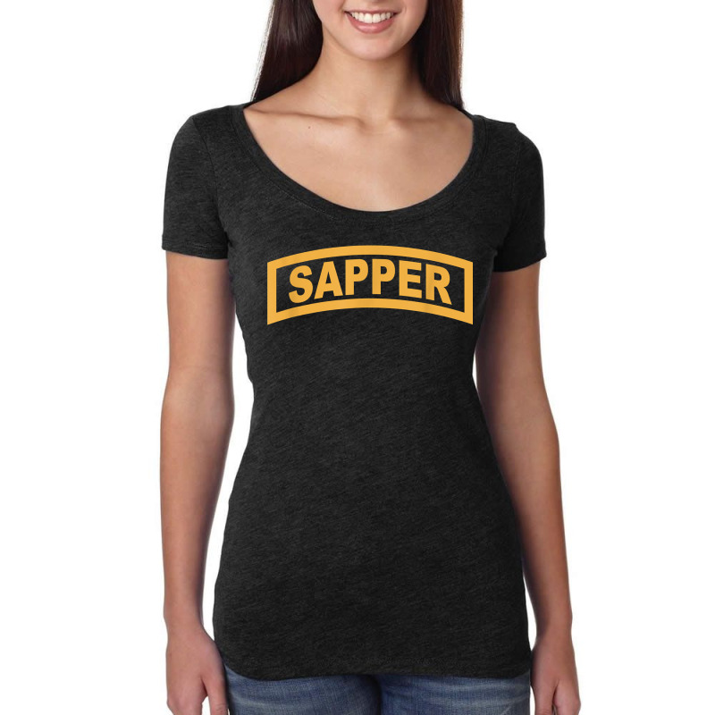 Army Sapper Tab Combat Engineer 20434 Valentine Days For Fans Women's Triblend Scoop T-shirt by TacitaSylvester | Artistshot