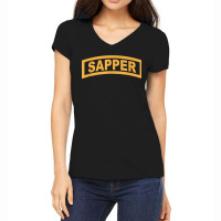 Army Sapper Tab Combat Engineer 20434 Valentine Days For Fans Women's V-neck T-shirt | Artistshot