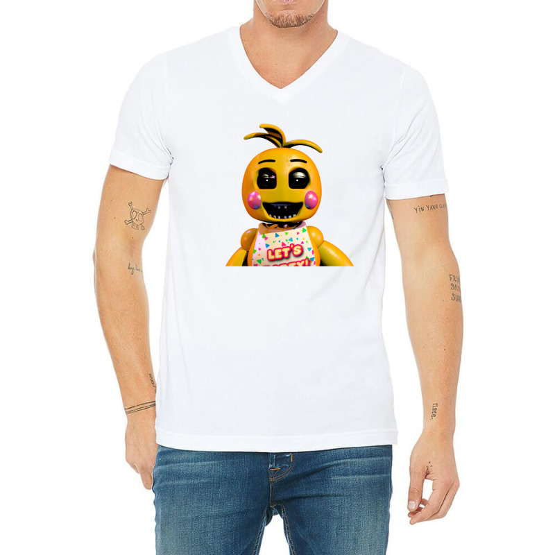 Custom Five Nights At Freddy's 2 Toy Chica V-neck Tee By Huanjitore -  Artistshot