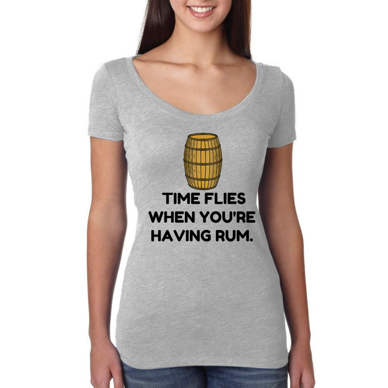 Time Flies Rum Women's Triblend Scoop T-shirt by Perfect Designers | Artistshot