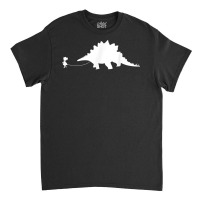 Girl Walking A Pet Stegosaurus Dinosaur Lover Pet Lizard T Shirt Classic T-shirt | Artistshot