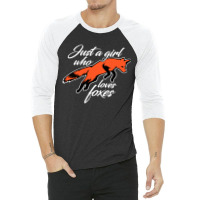 Girl Loves Foxes 3/4 Sleeve Shirt | Artistshot