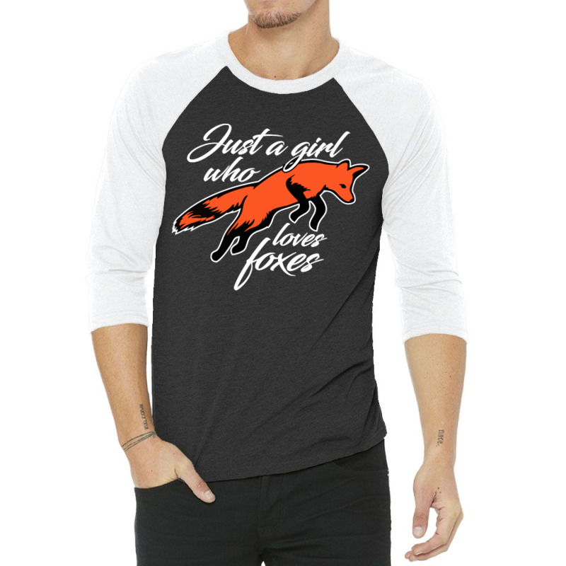 Girl Loves Foxes 3/4 Sleeve Shirt by haydar | Artistshot