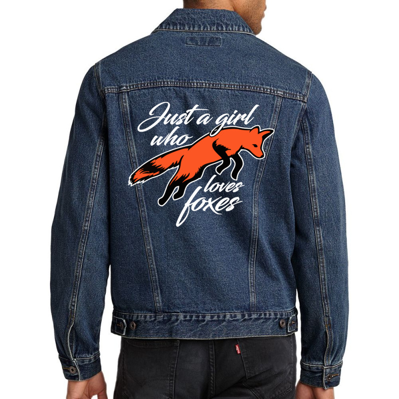 Girl Loves Foxes Men Denim Jacket by haydar | Artistshot