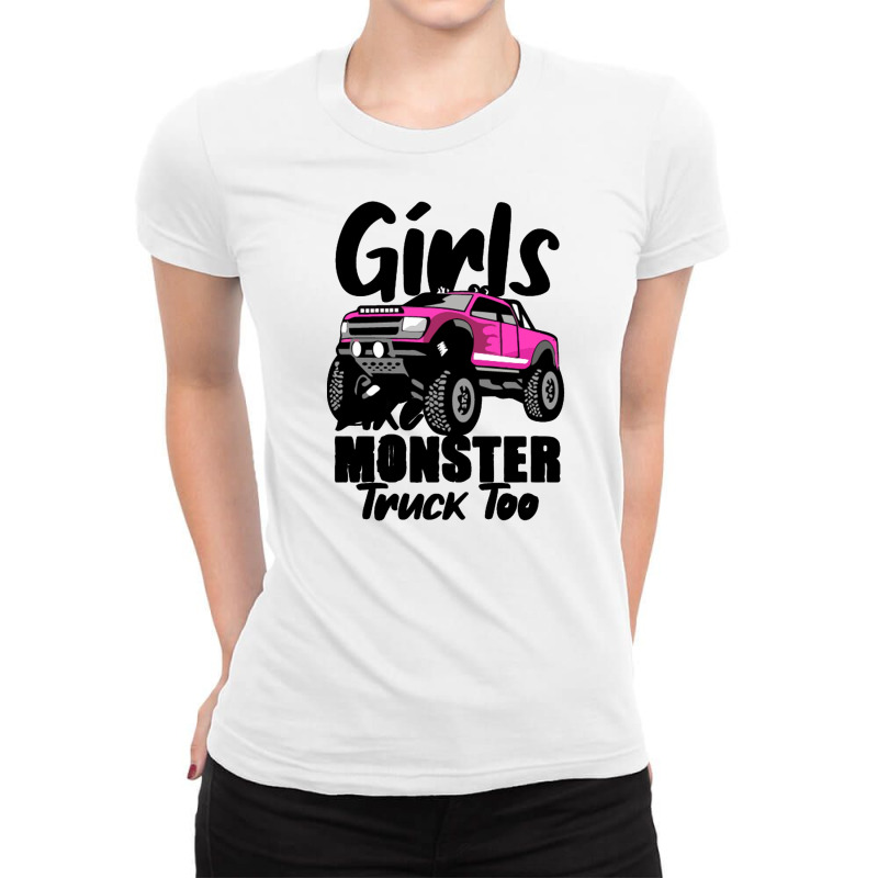 Girl Monster Trucks Ladies Fitted T-Shirt by haydar | Artistshot