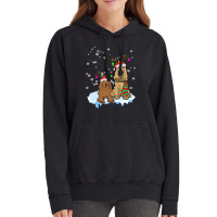 Cute Christmas Cocker Spaniel Santa Hats Reindeer Dog Owner Vintage Hoodie | Artistshot