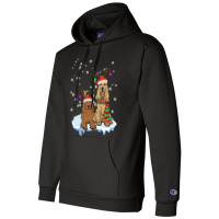 Cute Christmas Cocker Spaniel Santa Hats Reindeer Dog Owner Champion Hoodie | Artistshot