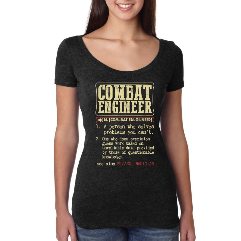 Combat Engineer Dictionary Term For Fans Women's Triblend Scoop T-shirt by TacitaSylvester | Artistshot