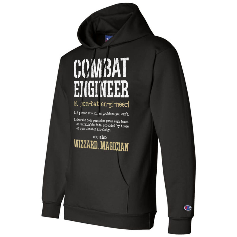 Combat Engineer Funny Engineering Dictionary Term Definition For Fans Champion Hoodie by TacitaSylvester | Artistshot