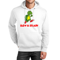 Slow And Steady Runner Funny Running Cartoon Turtle T Shirt Unisex Hoodie | Artistshot