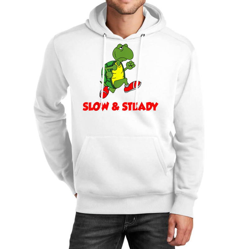 Slow And Steady Runner Funny Running Cartoon Turtle T Shirt Unisex Hoodie by mantewipuortog | Artistshot