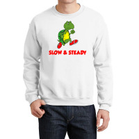 Slow And Steady Runner Funny Running Cartoon Turtle T Shirt Crewneck Sweatshirt | Artistshot