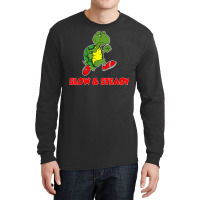 Slow And Steady Runner Funny Running Cartoon Turtle T Shirt Long Sleeve Shirts | Artistshot