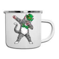 Dabbing Cat St Patricks Day Boys Girls Kids Leprechaun Dab Camper Cup | Artistshot