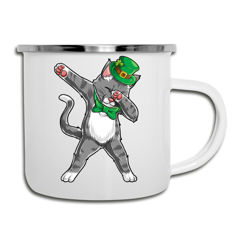 Dabbing Cat St Patricks Day Boys Girls Kids Leprechaun Dab Camper Cup | Artistshot