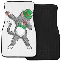 Dabbing Cat St Patricks Day Boys Girls Kids Leprechaun Dab Front Car Mat | Artistshot