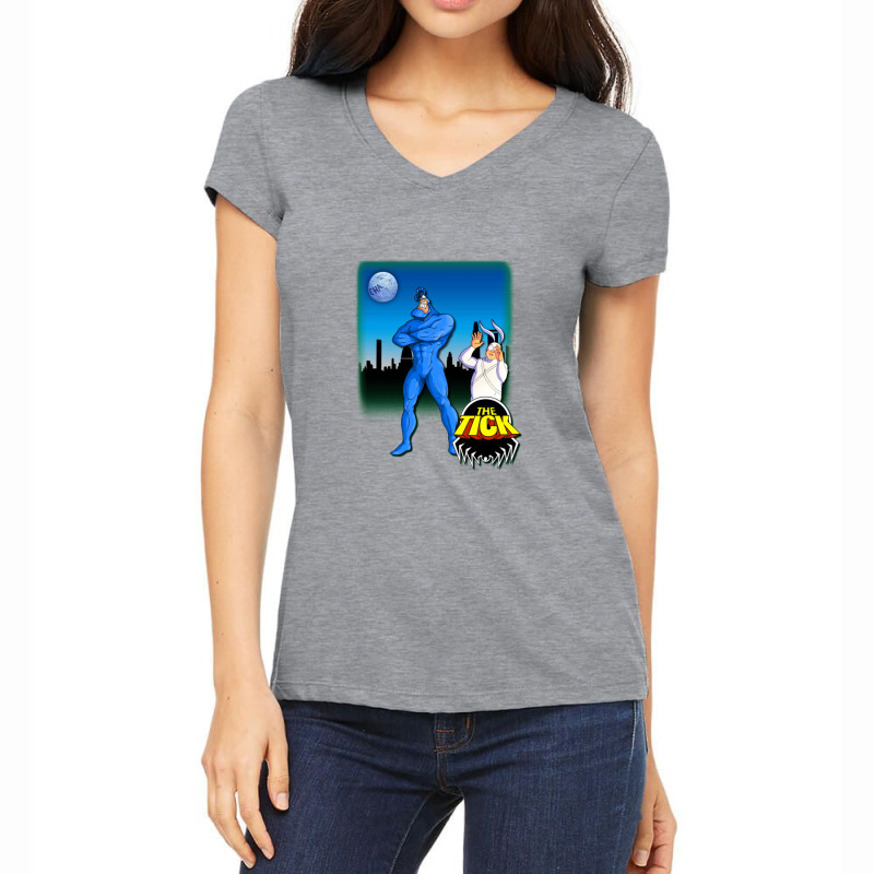 The Tick Women's V-Neck T-Shirt by kiamadalee | Artistshot