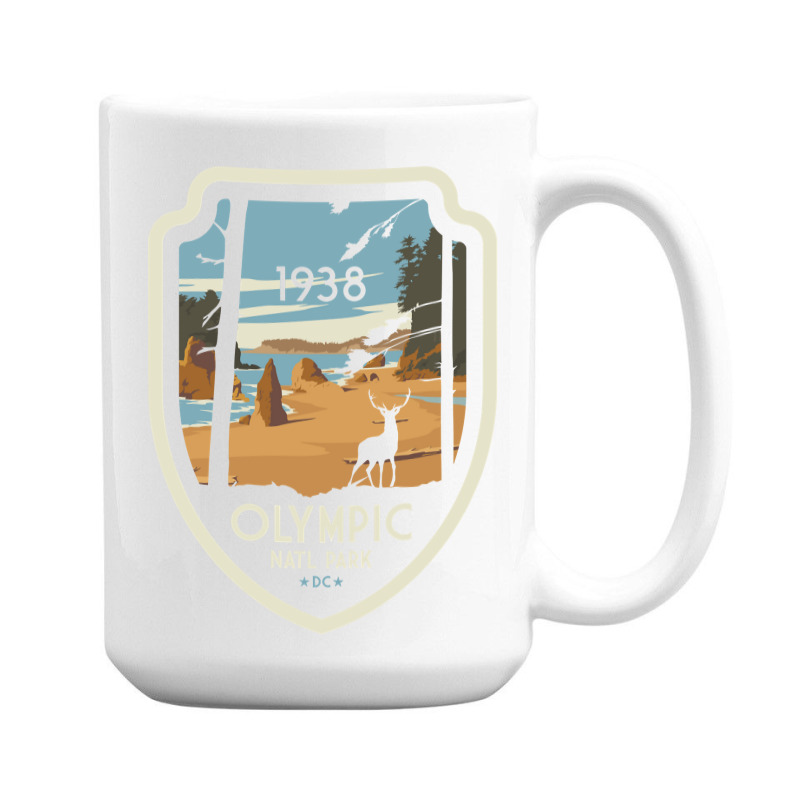 Washington Olympic National Park Retro Vintage Design Gift 15 Oz Coffee Mug | Artistshot