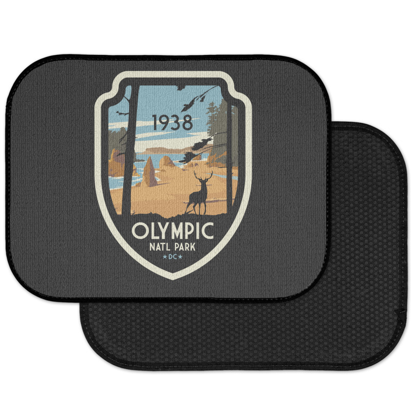 Washington Olympic National Park Retro Vintage Design Gift Rear Car Mat | Artistshot