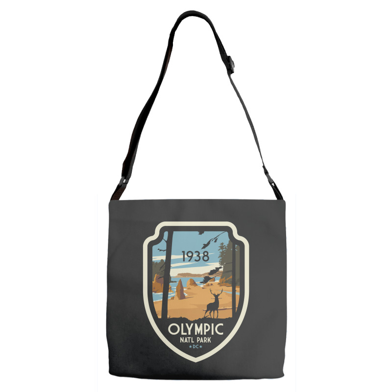 Washington Olympic National Park Retro Vintage Design Gift Adjustable Strap Totes | Artistshot